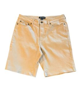 DKNY Denim Shorts Tan Cream Khaki Jean Style Stretch SOFT Casual Size 12